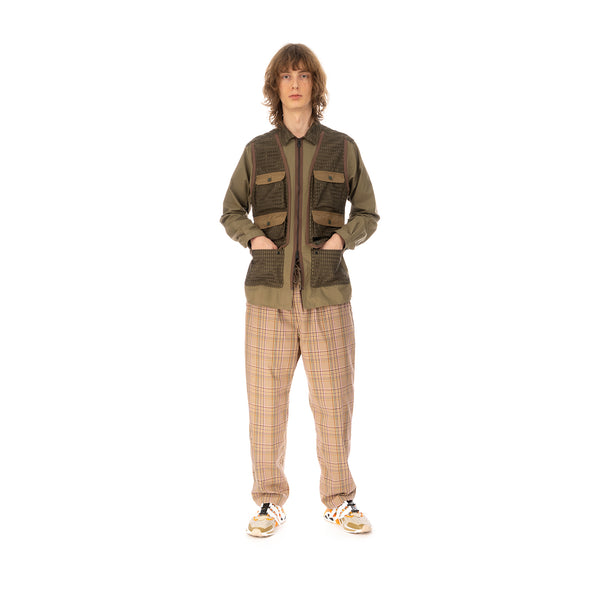 White Mountaineering | Vest Shirt Khaki - Concrete