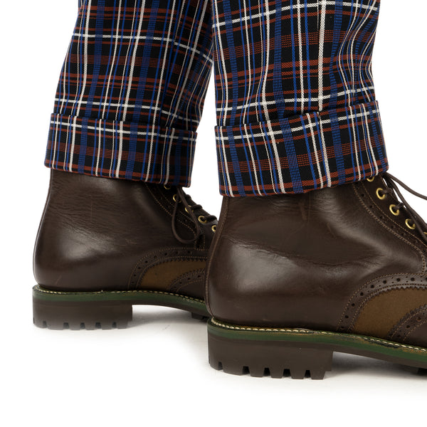 YOOST | Mr. Bootcamp Trousers Blue Check - Concrete