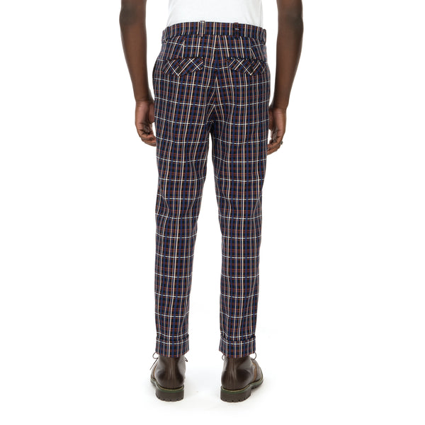 YOOST | Mr. Bootcamp Trousers Blue Check - Concrete