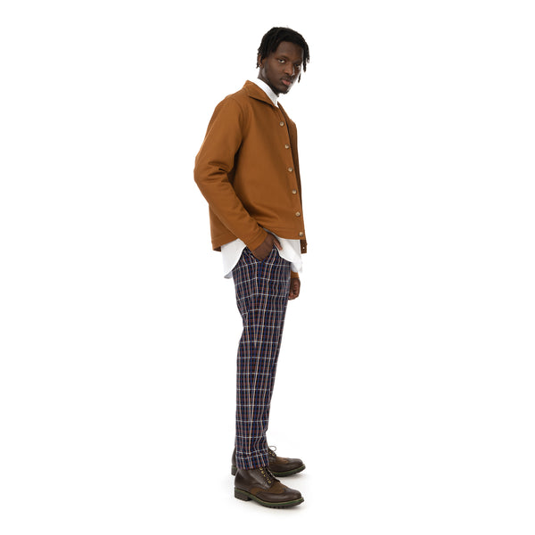 YOOST | Mr. Bootcamp Trousers Blue Check - Concrete