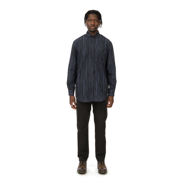 YOOST | Bowie Shirt Navy Stripe - Concrete