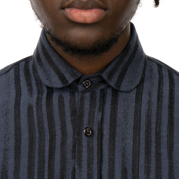 YOOST | Bowie Shirt Navy Stripe - Concrete