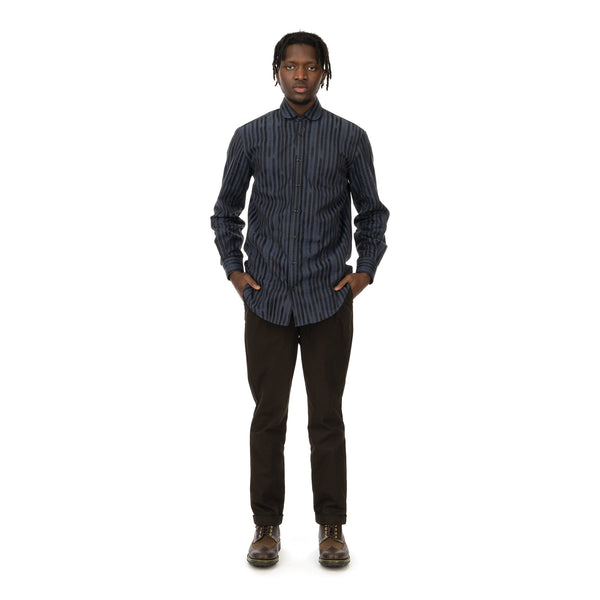 YOOST | Bowie Shirt Navy Stripe - Concrete