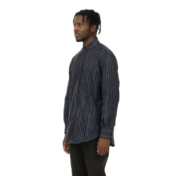 YOOST | Bowie Shirt Navy Stripe - Concrete