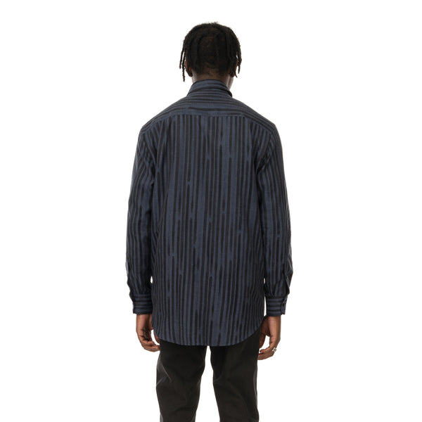 YOOST | Bowie Shirt Navy Stripe - Concrete