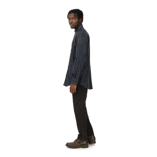 YOOST | Bowie Shirt Navy Stripe - Concrete
