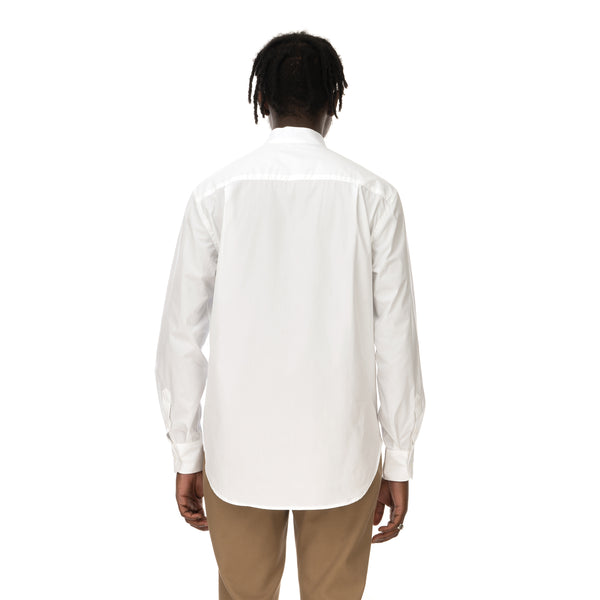 YOOST | Mandarin Collar Shirt White Poplin - Concrete