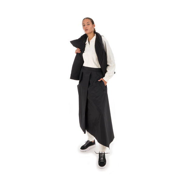 adidas Y-3 | W Asymetric Shell Track Skirt Black - FJ0286 - Concrete
