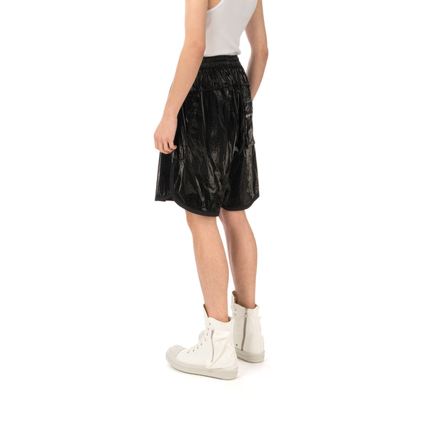 asparagus_ | Inside Out Foil Shorts Black - Concrete