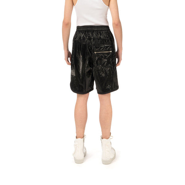 asparagus_ | Inside Out Foil Shorts Black - Concrete
