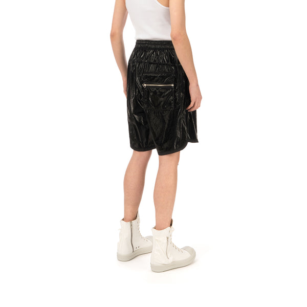 asparagus_ | Inside Out Foil Shorts Black - Concrete