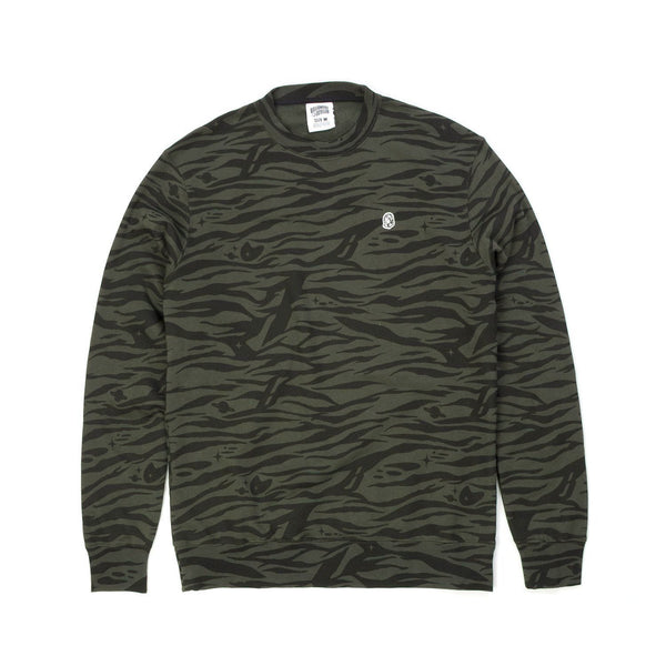 Billionaire Boys Club | Zebra Camo All-Over Print Crewneck Charcoal - Concrete