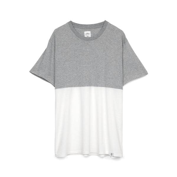 Bedwin & The Heartbreakers | 'BOWEN' Bicolor S/S T-Shirt Grey - Concrete