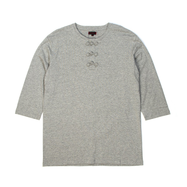 CLOT | Chinese Henley 3/4 Tee Heather Grey - Concrete