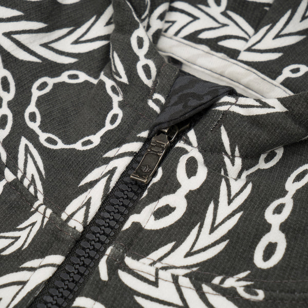 Maharishi Half Raglan Zip Hooded Sweat Charcoal - Concrete