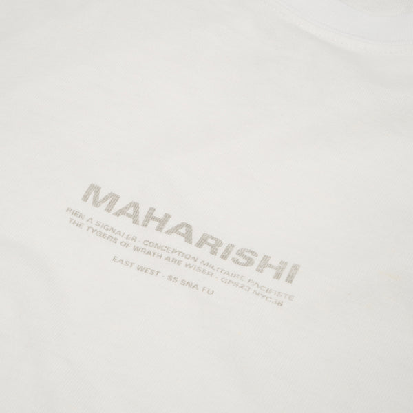maharishi | Hemp Militype T-Shirt White - Concrete