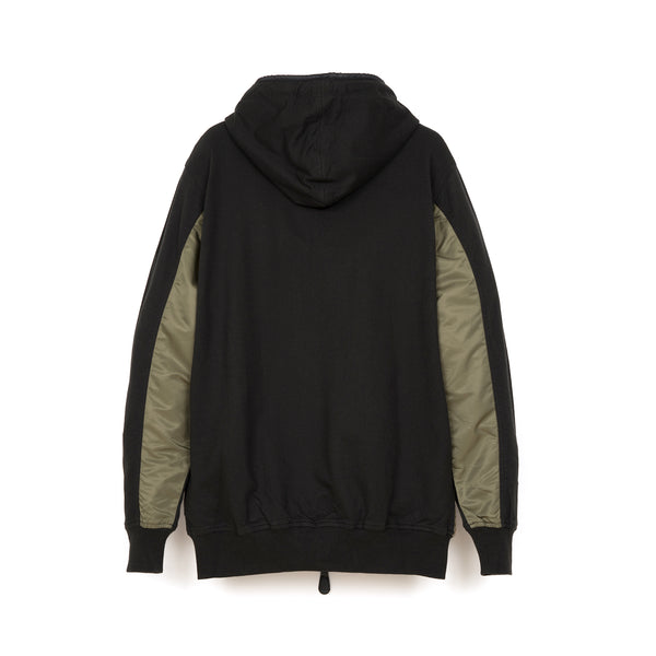 maharishi | Cargo Net Hooded Sweat Black/Maha Olive - Concrete