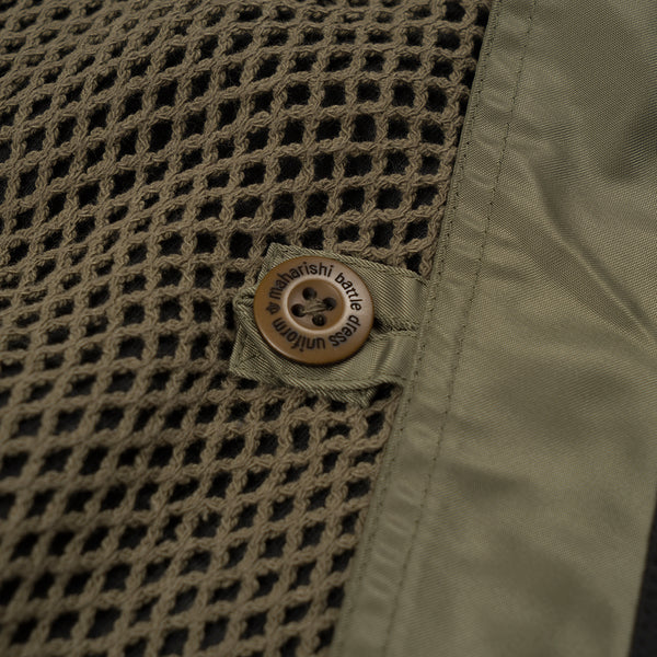 maharishi | Cargo Net Hooded Sweat Black/Maha Olive - Concrete