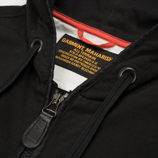 maharishi | Cargo Net Hooded Sweat Black/Maha Olive - Concrete