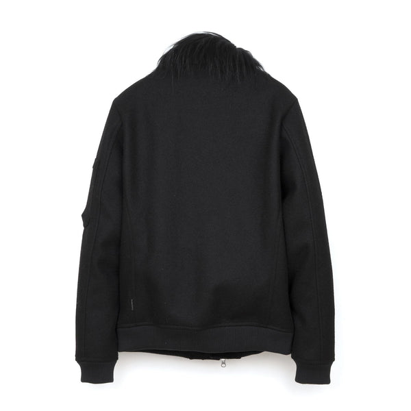 maharishi | Ghillie Flight Jacket Melton Wool Black - Concrete