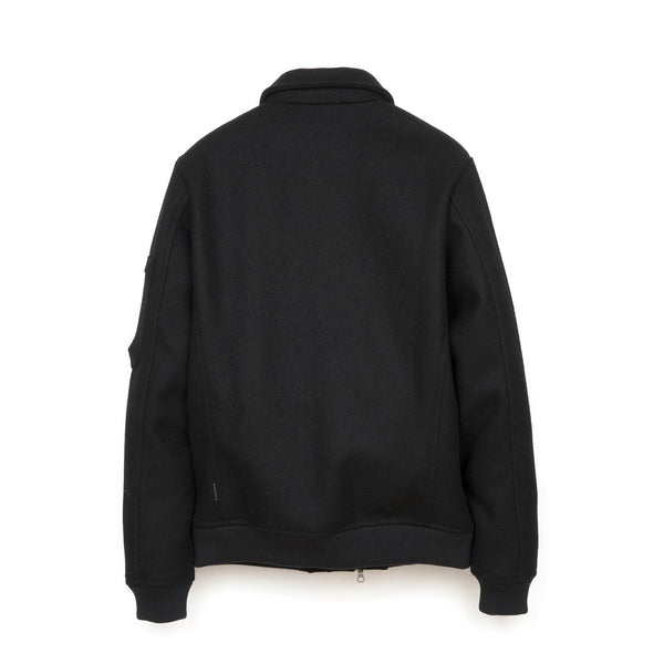 maharishi | Ghillie Flight Jacket Melton Wool Black - Concrete