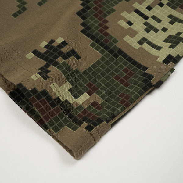 maharishi | Pixel Panther Slouch T-Shirt Maha Olive - Concrete