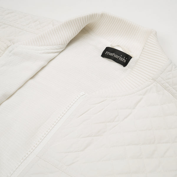 maharishi | Summer Quilt Aviator Jacket White - Concrete