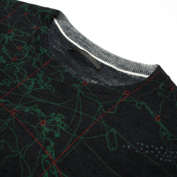 maharishi | MAH.SAT. Knit Crew Black - Concrete