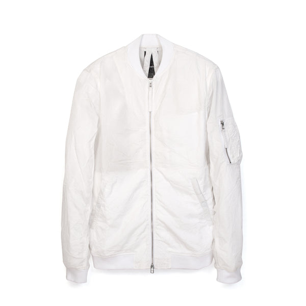 maharishi | Crushed Flight Jacket White - Concrete