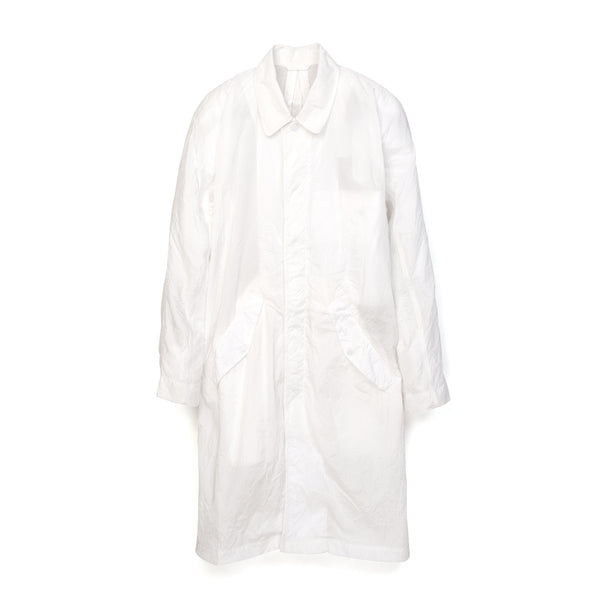 maharishi | Crushed Mac Coat White - Concrete