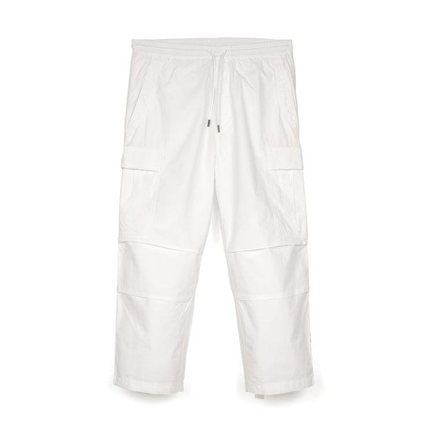 maharishi | Loose Cropped Cargo Track Pants White - Concrete
