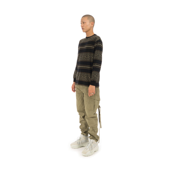 maharishi | Striped L/S T-Shirt Woodland - Concrete