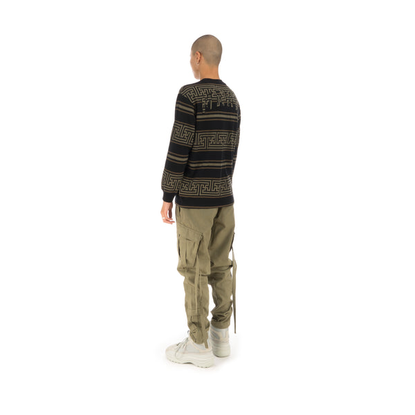 maharishi | Striped L/S T-Shirt Woodland - Concrete