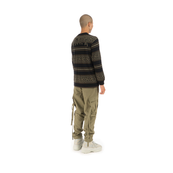 maharishi | Striped L/S T-Shirt Woodland - Concrete