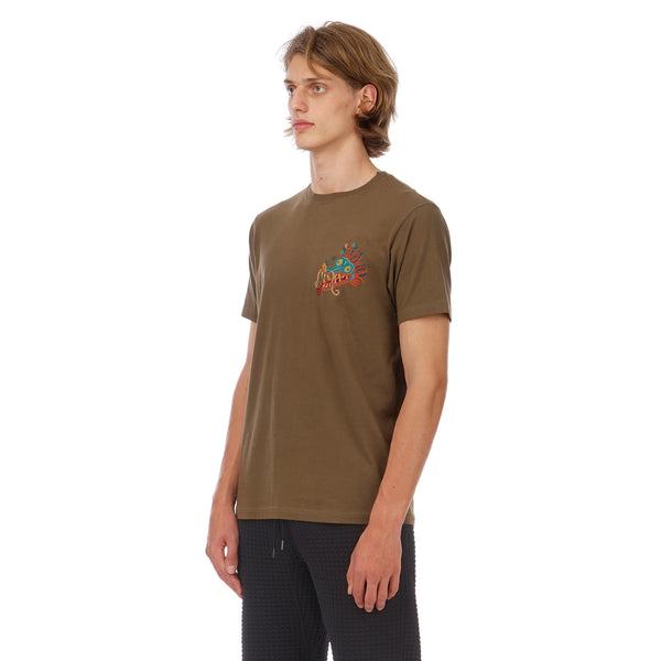maharishi | Liberty Dragon T-Shirt Maha Olive - Concrete