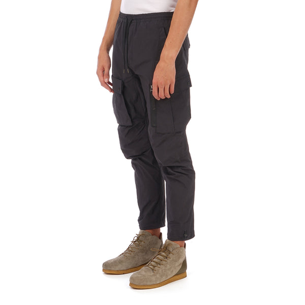 maharishi | Vegetable Dyed Cargo Trackpants Black - Concrete