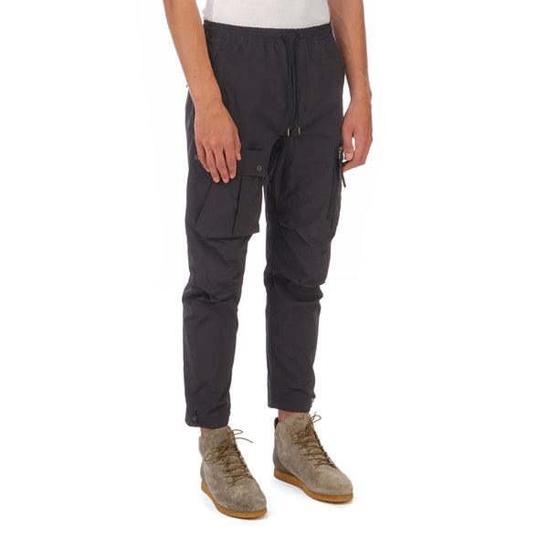maharishi | Vegetable Dyed Cargo Trackpants Black - Concrete