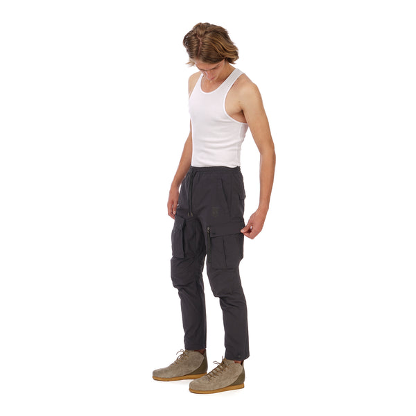 maharishi | Vegetable Dyed Cargo Trackpants Black - Concrete