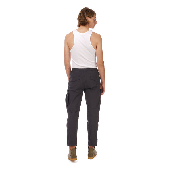 maharishi | Vegetable Dyed Cargo Trackpants Black - Concrete