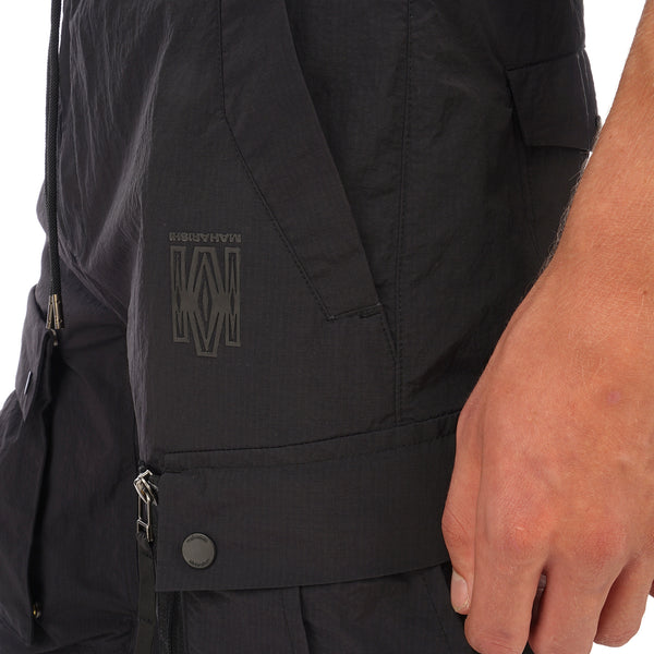 maharishi | Vegetable Dyed Cargo Trackpants Black - Concrete