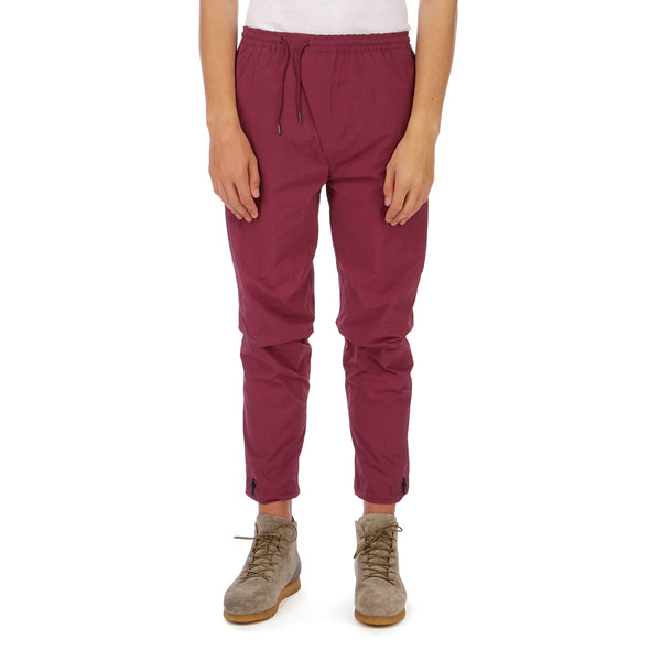 maharishi | Vegetable Dyed Asymmetric Trackpants Wine Red - Concrete