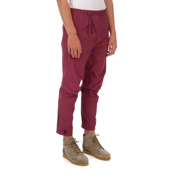 maharishi | Vegetable Dyed Asymmetric Trackpants Wine Red - Concrete