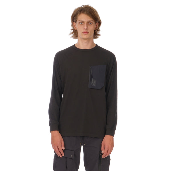 maharishi | Tech Pocket L/S T-Shirt Black - Concrete