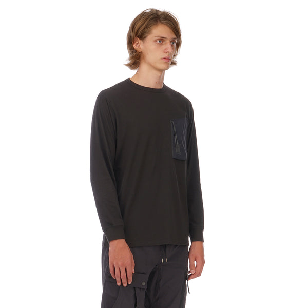 maharishi | Tech Pocket L/S T-Shirt Black - Concrete