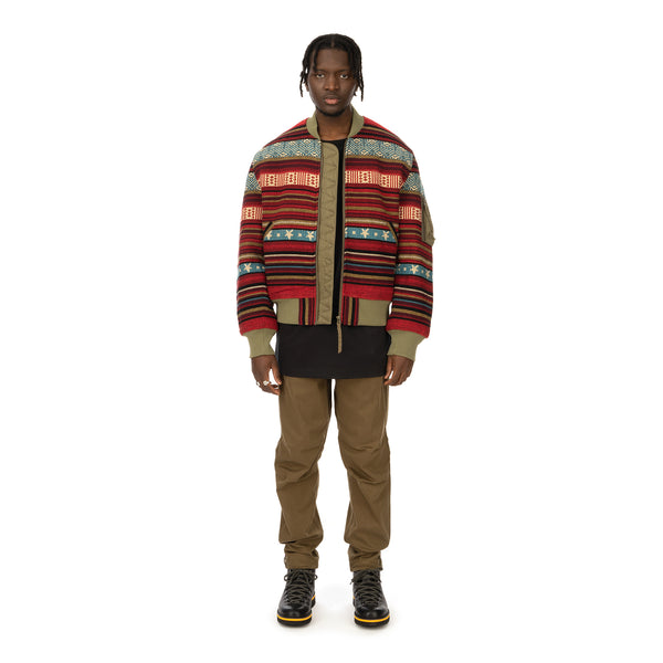 maharishi | Hill Tribe MA Jacket Lama Red / maha Olive - Concrete