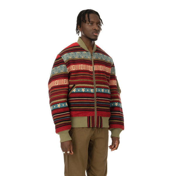 maharishi | Hill Tribe MA Jacket Lama Red / maha Olive - Concrete