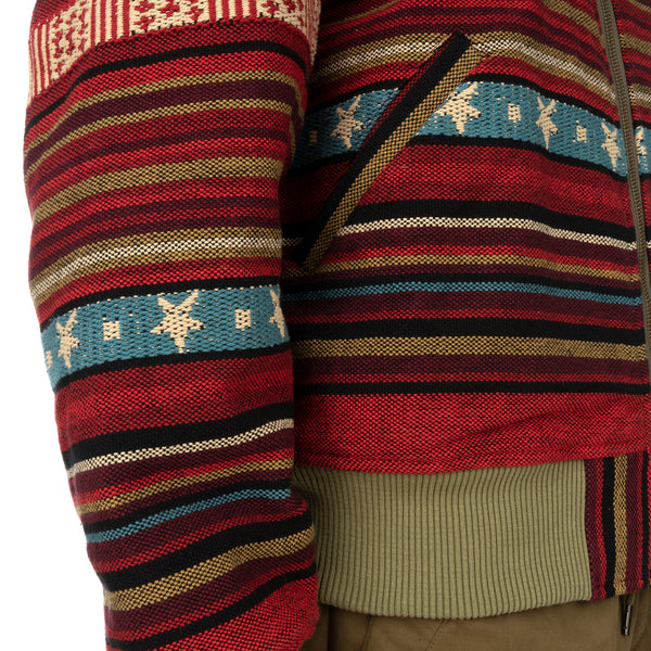 maharishi | Hill Tribe MA Jacket Lama Red / maha Olive - Concrete