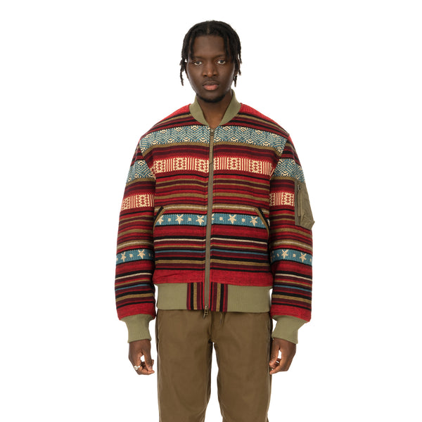 maharishi | Hill Tribe MA Jacket Lama Red / maha Olive - Concrete