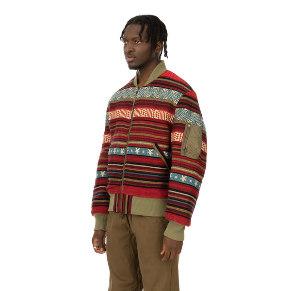 maharishi | Hill Tribe MA Jacket Lama Red / maha Olive - Concrete