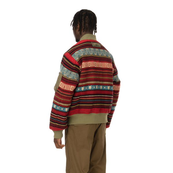 maharishi | Hill Tribe MA Jacket Lama Red / maha Olive - Concrete